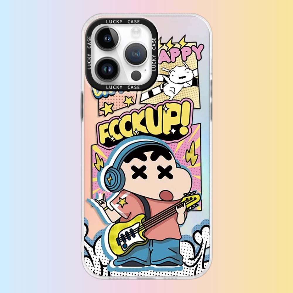 蠟筆小新極光鐳射防摔手機殼-ZUIHANG SHOP