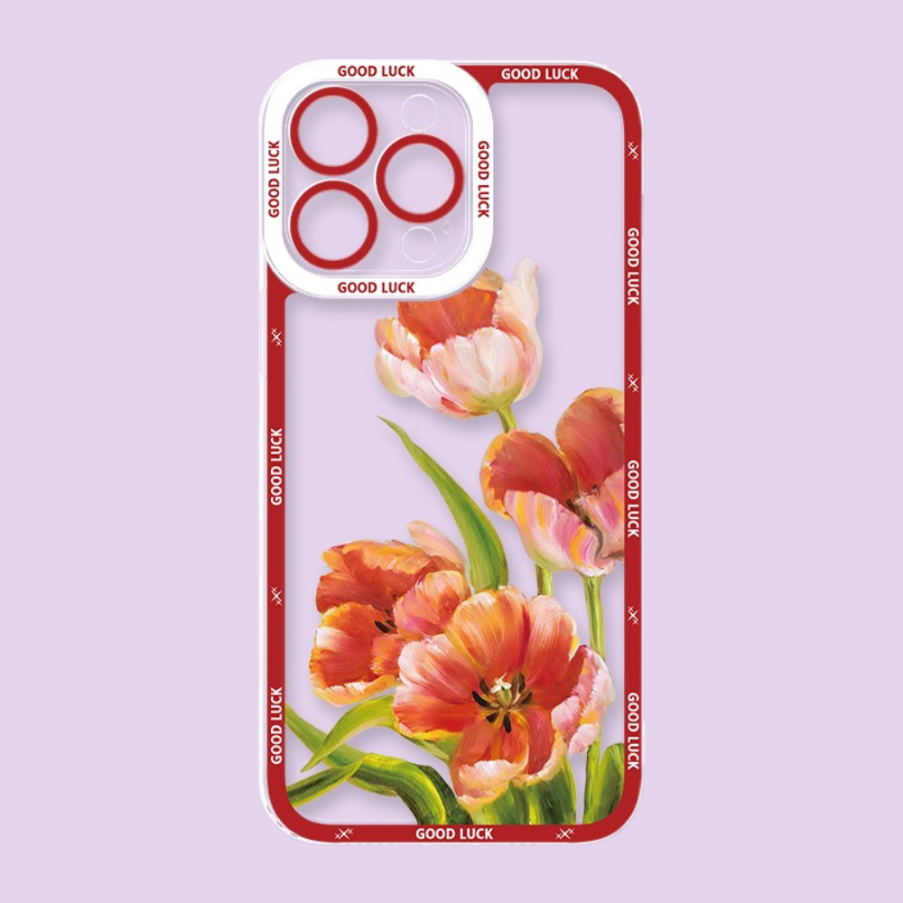 花海油畫天使眼透明防摔軟殼-ZUIHANG SHOP