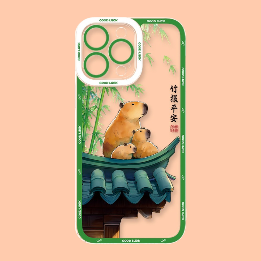 卡皮巴拉天使眼透明防摔軟殼-ZUIHANG SHOP