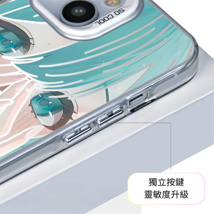 初音未來彩銀線條漸變防摔手機殼-ZUIHANG SHOP