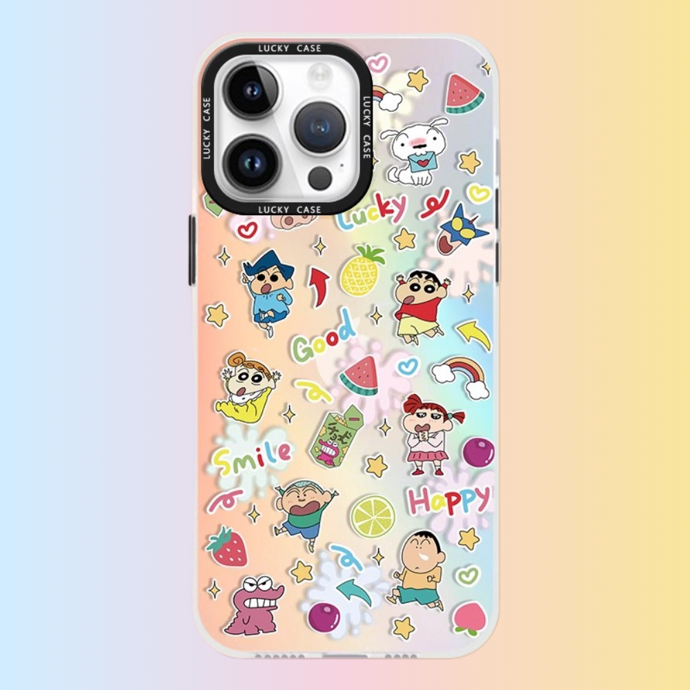 蠟筆小新極光鐳射防摔手機殼-ZUIHANG SHOP