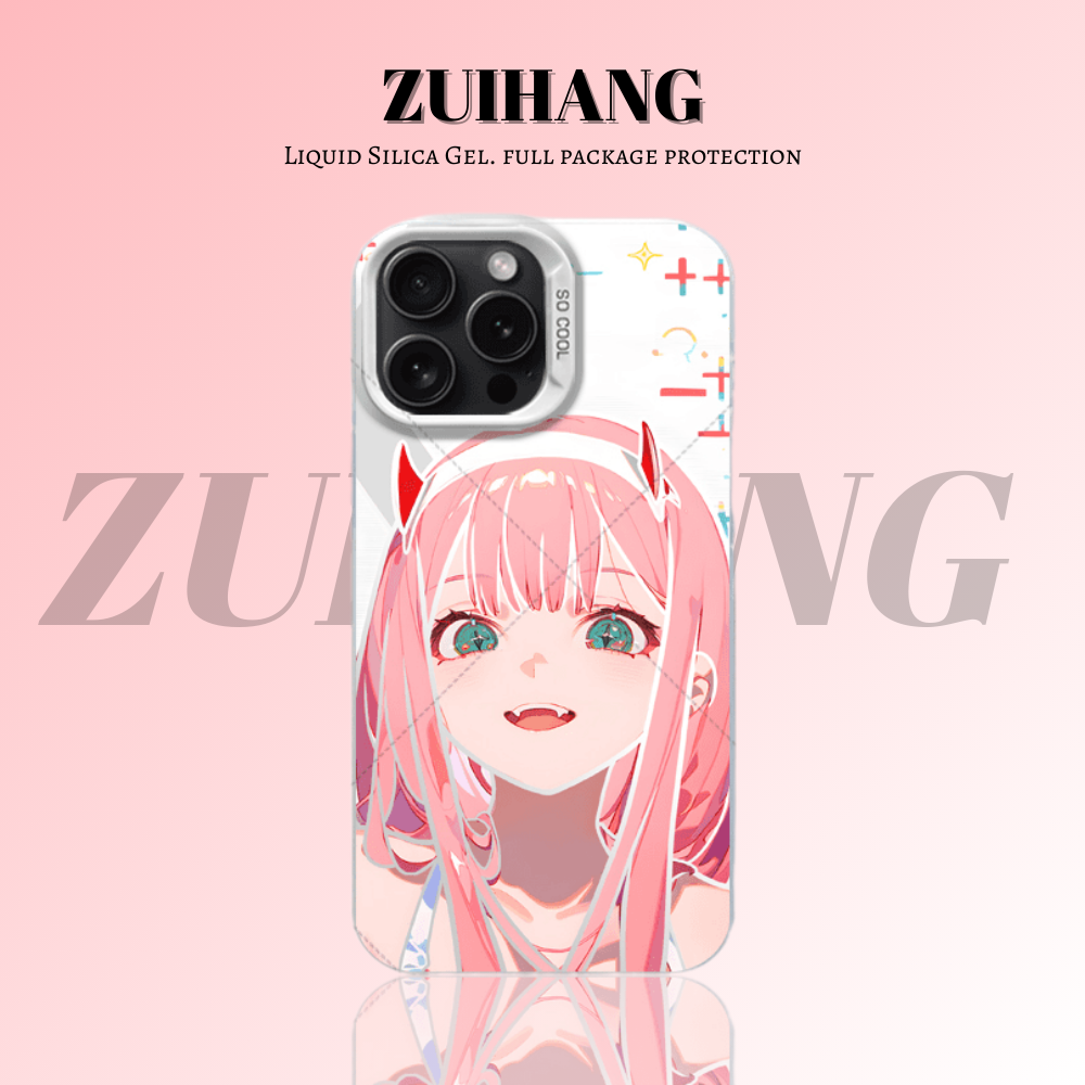 DARLING in the FRANKXX彩銀線條漸變防摔手機殼