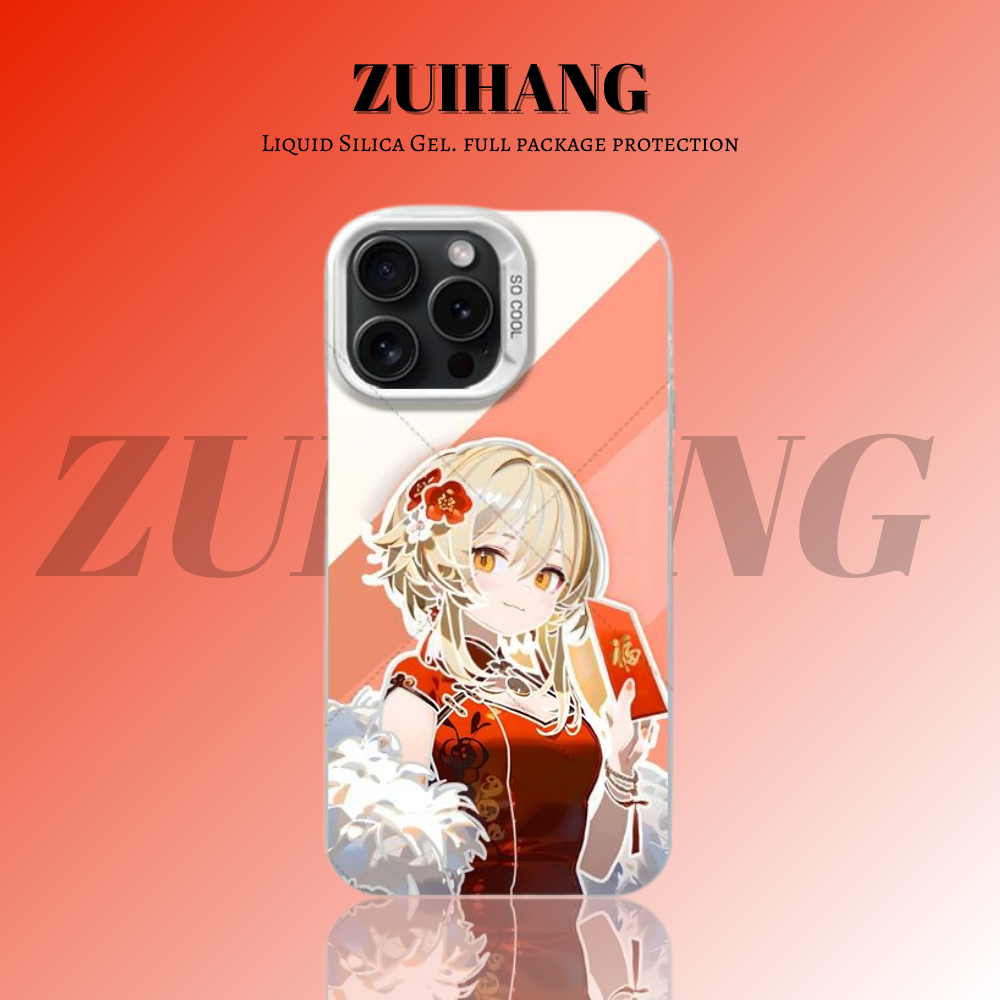 原神彩銀線條漸變防摔手機殼-ZUIHANG SHOP