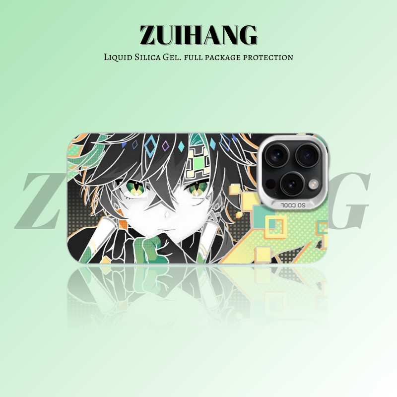 原神彩銀線條漸變防摔手機殼-ZUIHANG SHOP