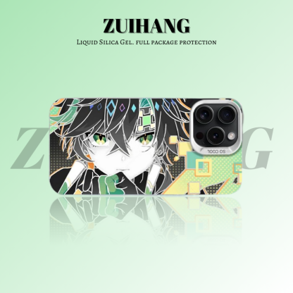 原神彩銀線條漸變防摔手機殼-ZUIHANG SHOP