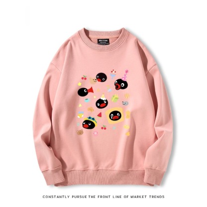 企鵝pingu 秋冬新款 親子情侶裝圓領長袖