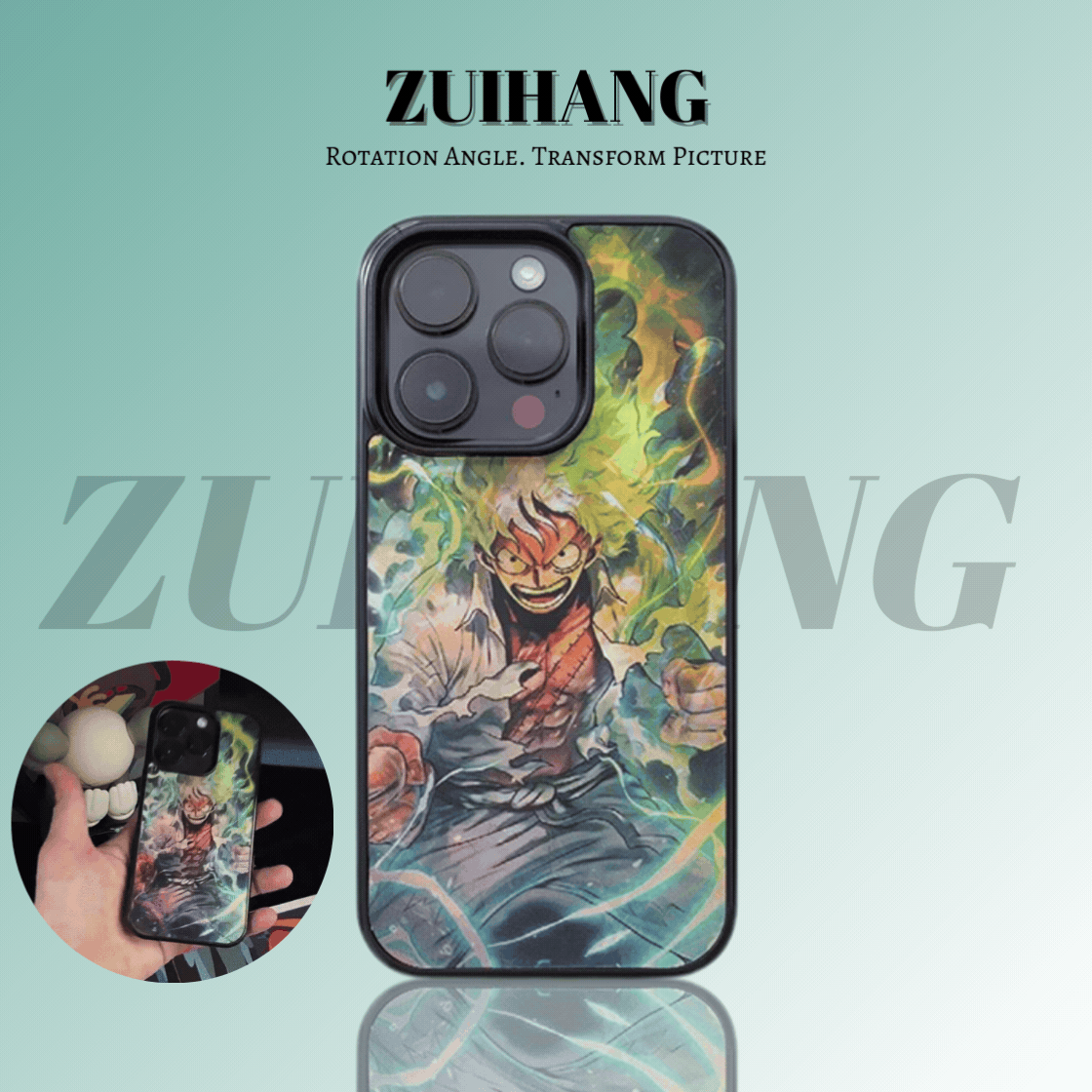 航海王尼卡路飛3D幻圖磁吸防摔手機殼