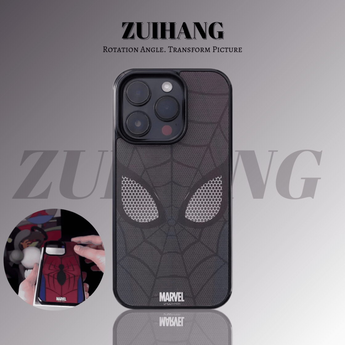 蜘蛛俠3D幻圖磁吸防摔手機殼