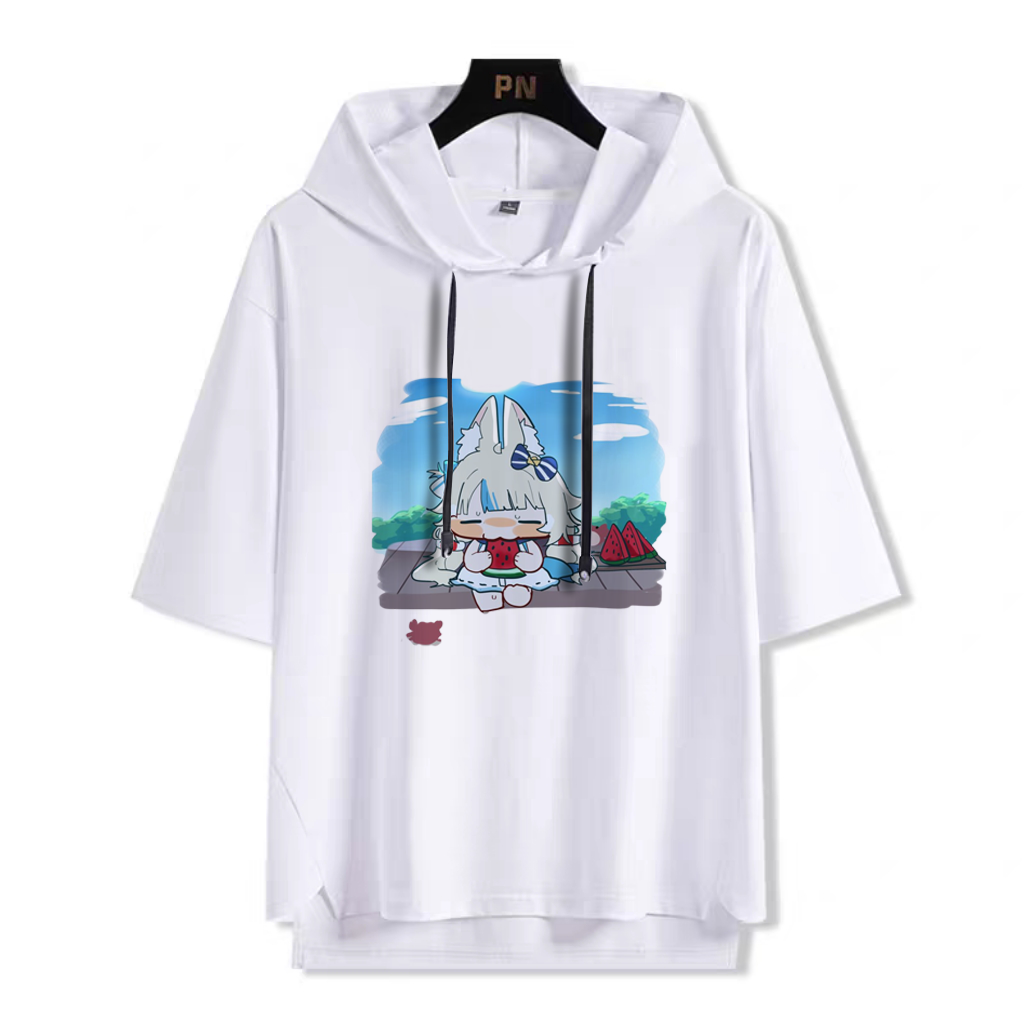 YouTuber 虛擬主播 Sameko Saba 鯊魚子 連帽短袖T恤-ZUIHANG SHOP