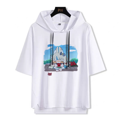 YouTuber 虛擬主播 Sameko Saba 鯊魚子 連帽短袖T恤-ZUIHANG SHOP