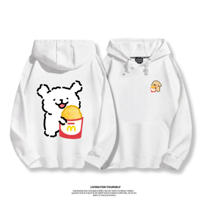 線條小狗 2025秋冬新款 親子情侶男女連帽衛衣