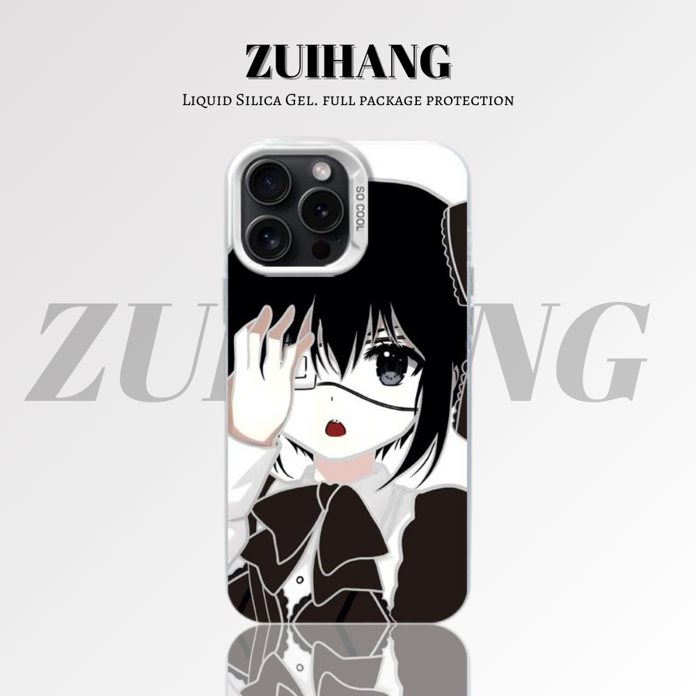 中二病也想談戀愛彩銀線條漸變防摔手機殼-ZUIHANG SHOP