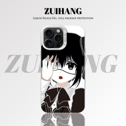 中二病也想談戀愛彩銀線條漸變防摔手機殼-ZUIHANG SHOP