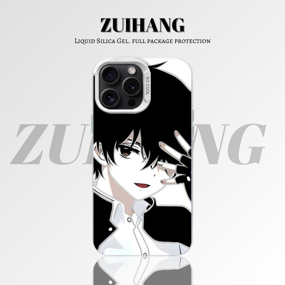 中二病也想談戀愛彩銀線條漸變防摔手機殼-ZUIHANG SHOP