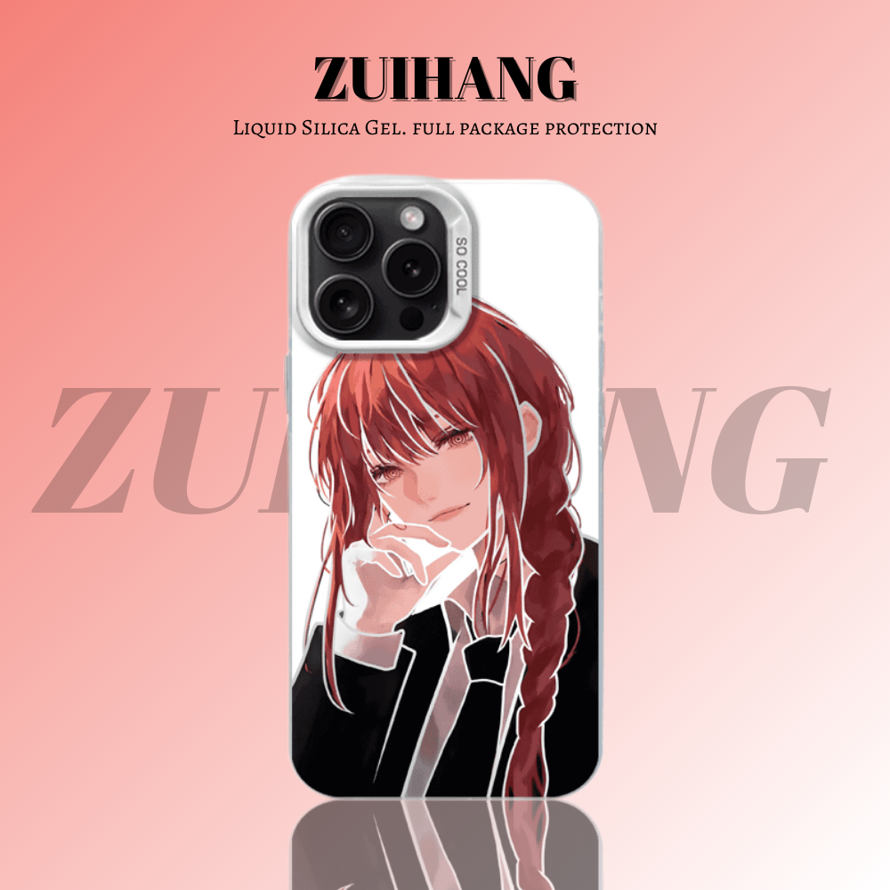 鏈鋸人彩銀線條漸變防摔手機殼-ZUIHANG SHOP