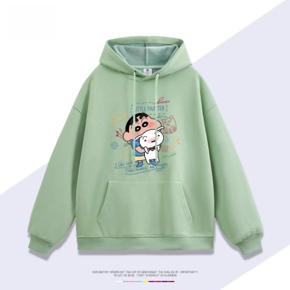 蠟筆小新 聯名衛衣2025秋冬新款 親子情侶裝連帽衛衣