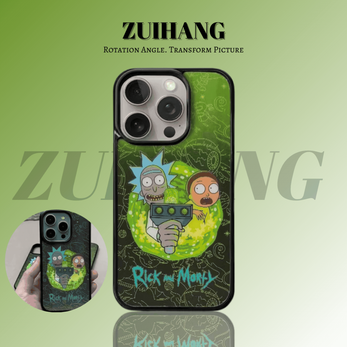 瑞克莫蒂3D幻圖磁吸防摔手機殼