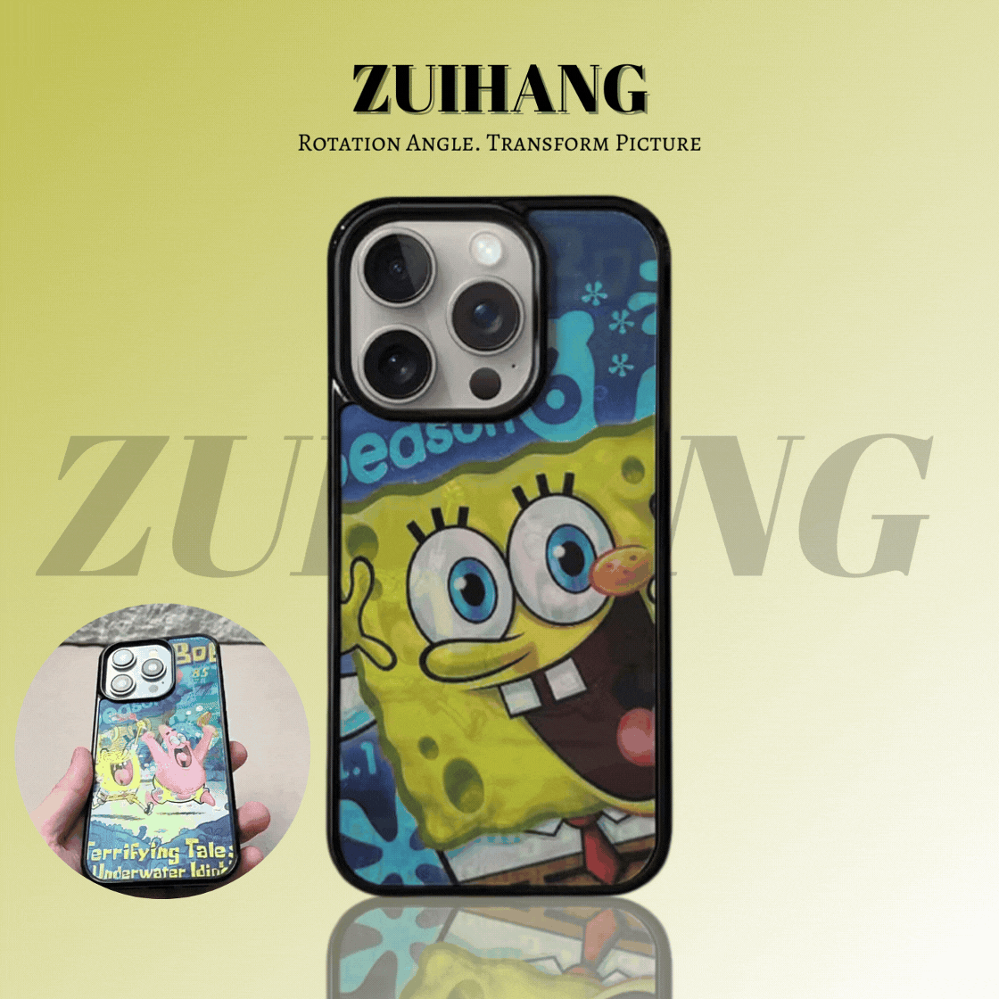 海綿寶寶3D幻圖磁吸防摔手機殼