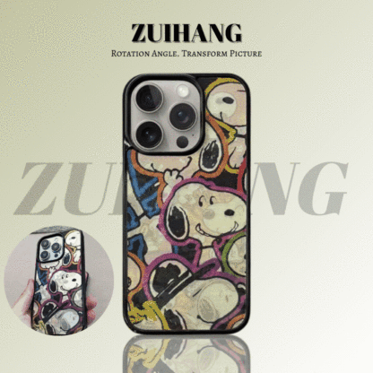 卡通史努比3D幻圖磁吸防摔手機殼