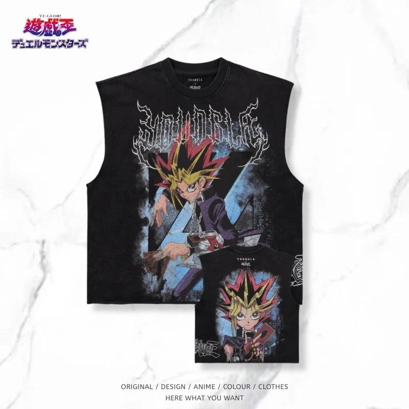 遊戲王 Yu-Gi-Oh! 男士健身背心｜運動休閒無袖上衣・健身房背心