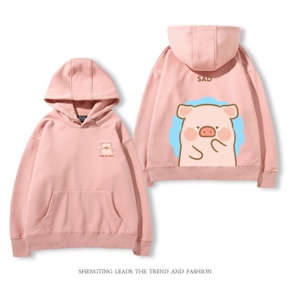 罐頭豬LULU 2025秋冬新款 親子情侶裝連帽衛衣