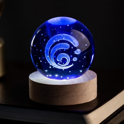 原神 神之眼水晶球 LED創意桌面擺件-ZUIHANG SHOP