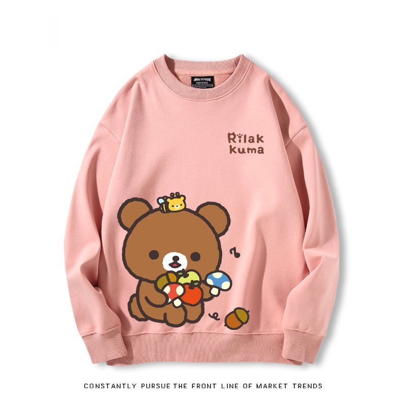 日系拉拉熊 秋冬新款 親子情侶裝圓領長袖