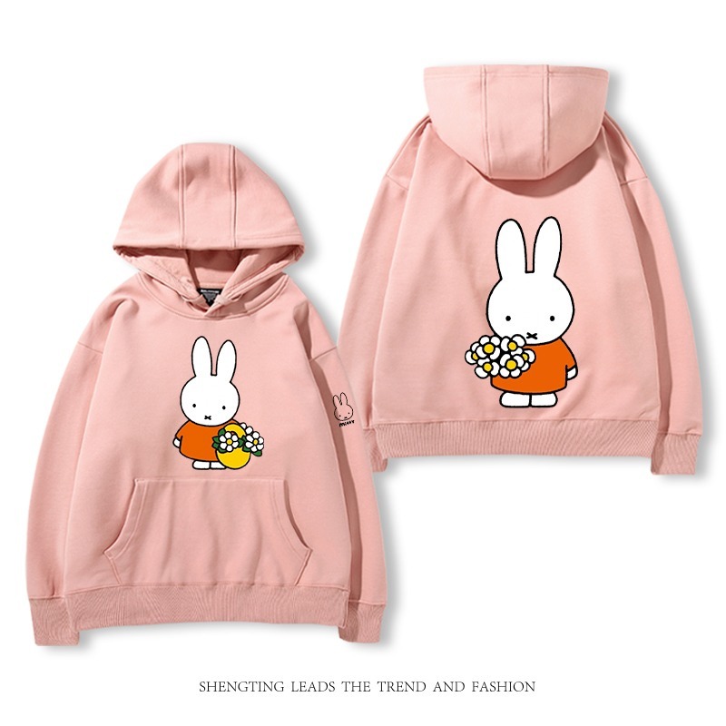 米菲聯名miffy兔 2025秋冬新款 親子情侶裝連帽衛衣