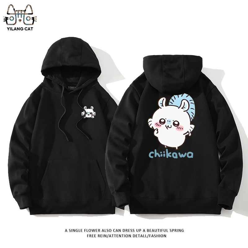 Chiikawa聯名衛衣2025秋冬新款親子情侶裝連帽衛衣