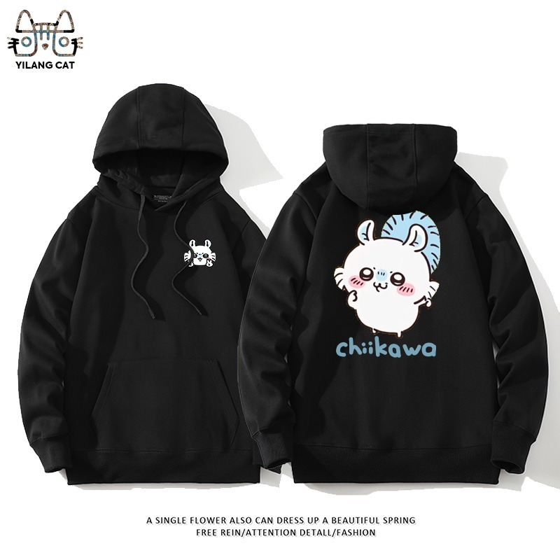 Chiikawa聯名衛衣2025秋冬新款親子情侶裝連帽衛衣