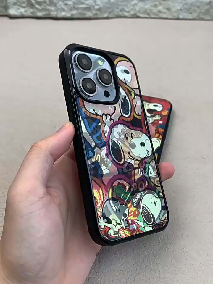 卡通史努比3D幻圖磁吸防摔手機殼