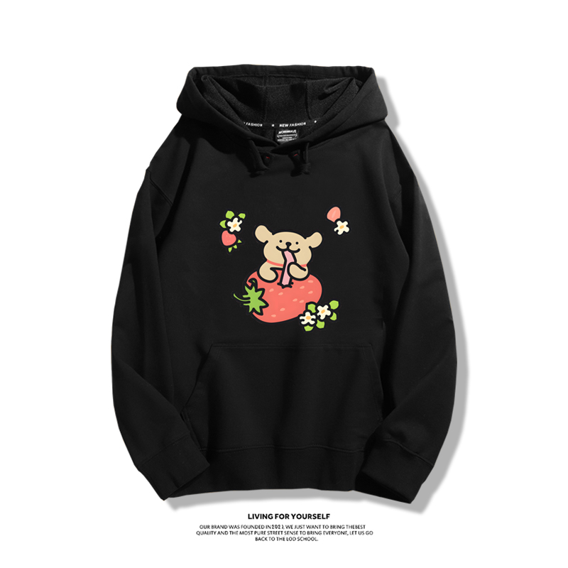 線條小狗新款 親子情侶男女款連帽衛衣-ZUIHANG SHOP