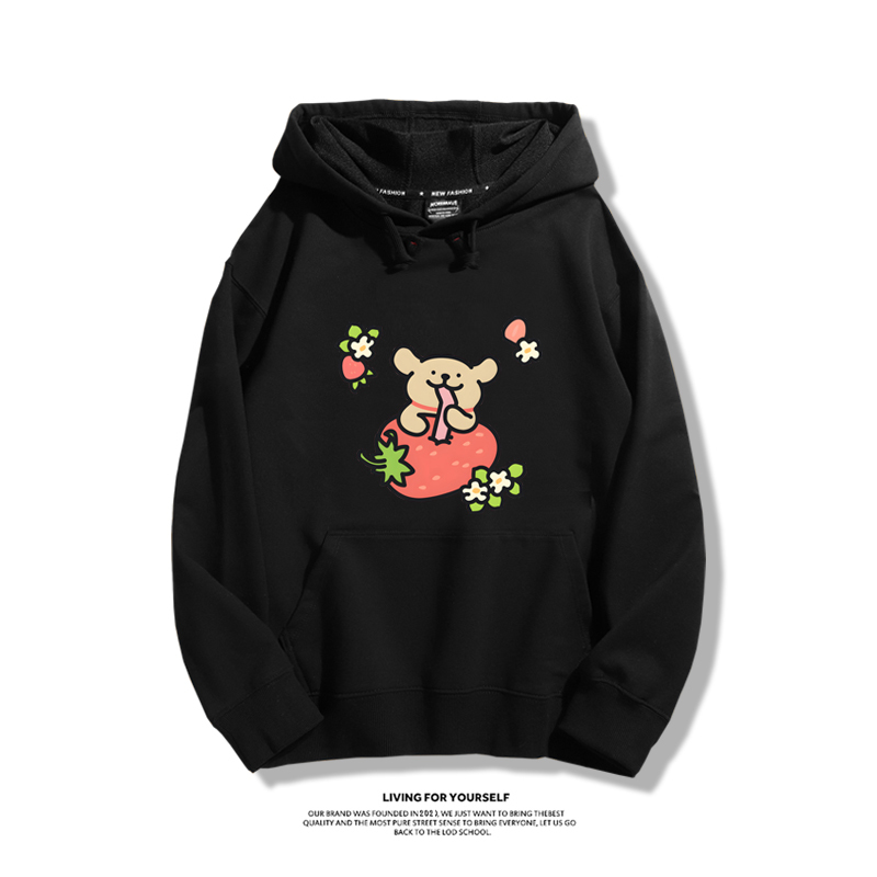 線條小狗新款 親子情侶男女款連帽衛衣-ZUIHANG SHOP