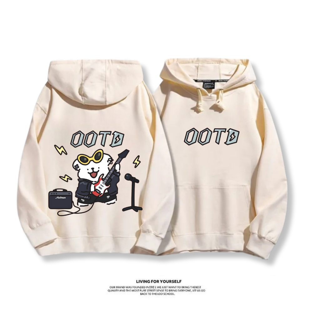 線條小狗 2025秋冬新款 親子情侶男女連帽衛衣