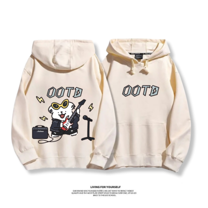 線條小狗 2025秋冬新款 親子情侶男女連帽衛衣