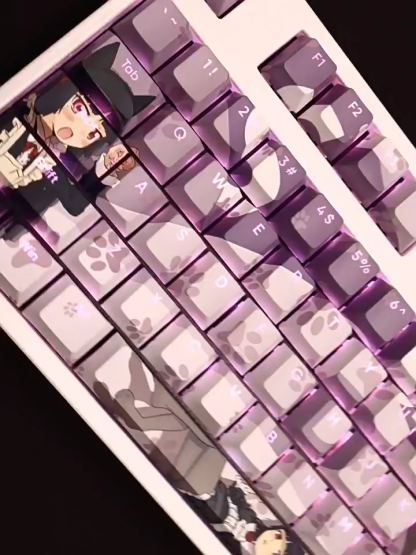 五更琉璃透光RGB108鍵標準配列衛星軸鍵帽