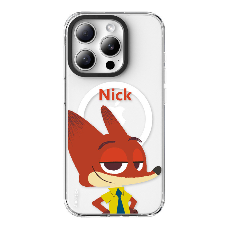 適用蘋果系列 動物方城市高透防摔磁吸手機殼