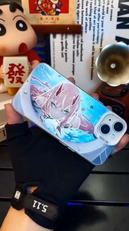 DARLING in the FRANKXX 彩銀線條漸變防摔手機殼