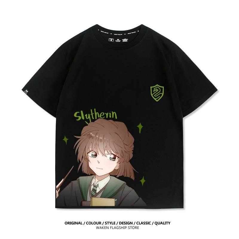 哈利波特 x 灰原哀 2025親子情侶男女同款 印花短袖T恤