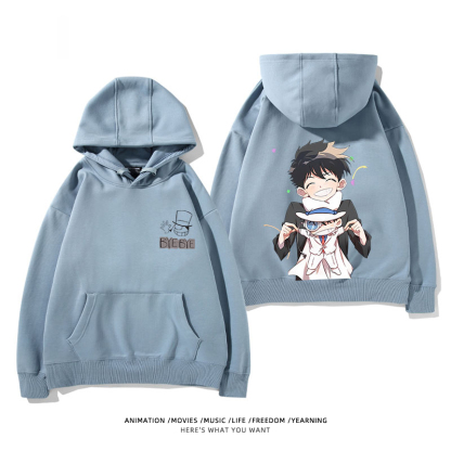 名偵探柯南 怪盜基德 2025秋冬新款 親子情侶裝連帽衛衣
