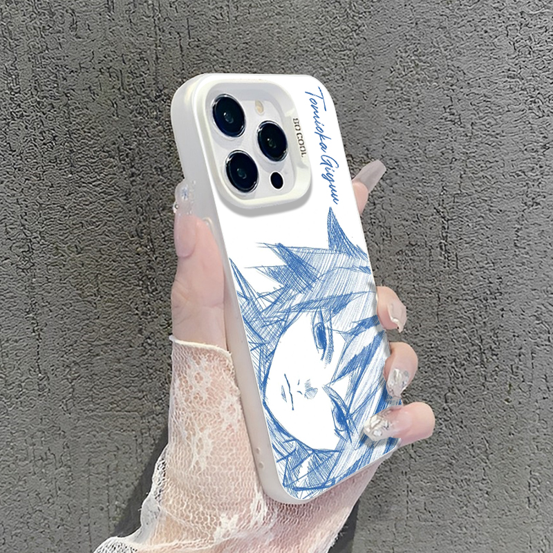 線條鬼滅之刃彩銀防摔手機殼