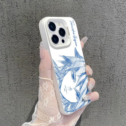 線條鬼滅之刃彩銀防摔手機殼