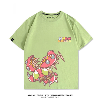 數碼寶貝 2025親子情侶男女同款 印花短袖T恤