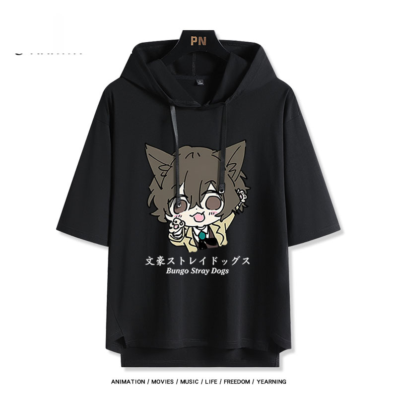 文豪野犬 太宰治 連帽短袖T恤-ZUIHANG SHOP