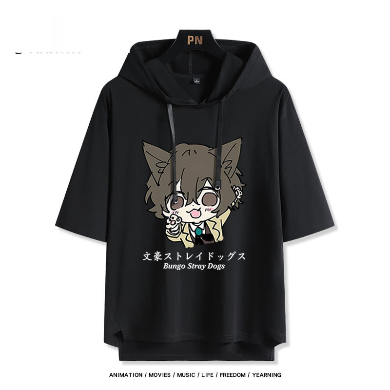 文豪野犬 太宰治 連帽短袖T恤-ZUIHANG SHOP