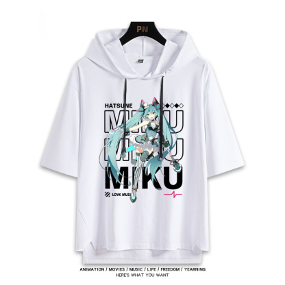 初音未來 連帽短袖T恤-ZUIHANG SHOP