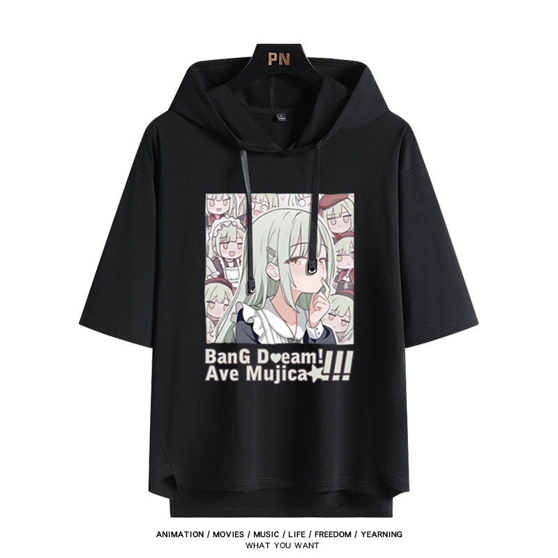 BanG Dream! Ave Mujica 若葉睦 連帽短袖T恤