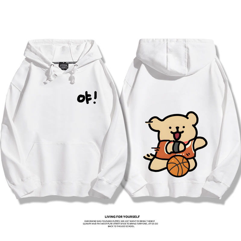 線條小狗新款 親子情侶男女款連帽衛衣-ZUIHANG SHOP