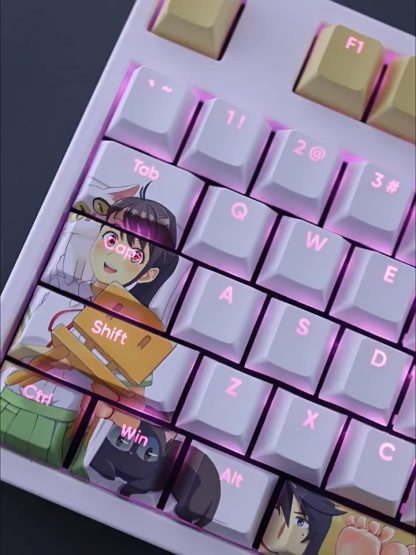 鈴芽之旅透光RGB108鍵標準配列衛星軸鍵帽