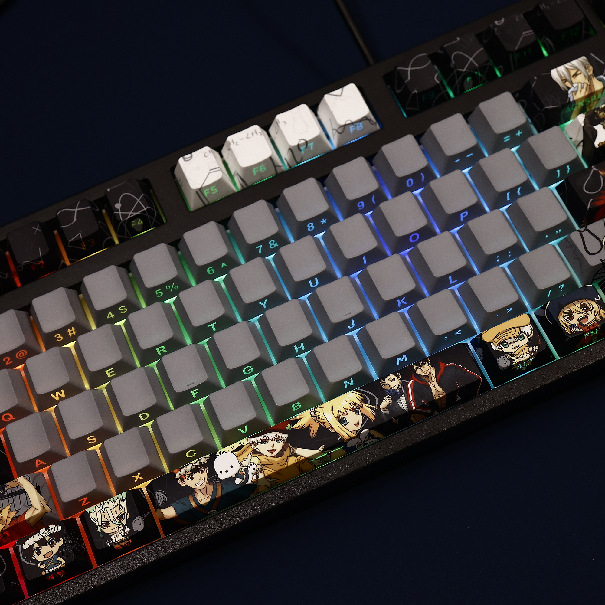 石紀元Dr.STONE透光RGB108鍵標準配列衛星軸鍵帽-ZUIHANG SHOP